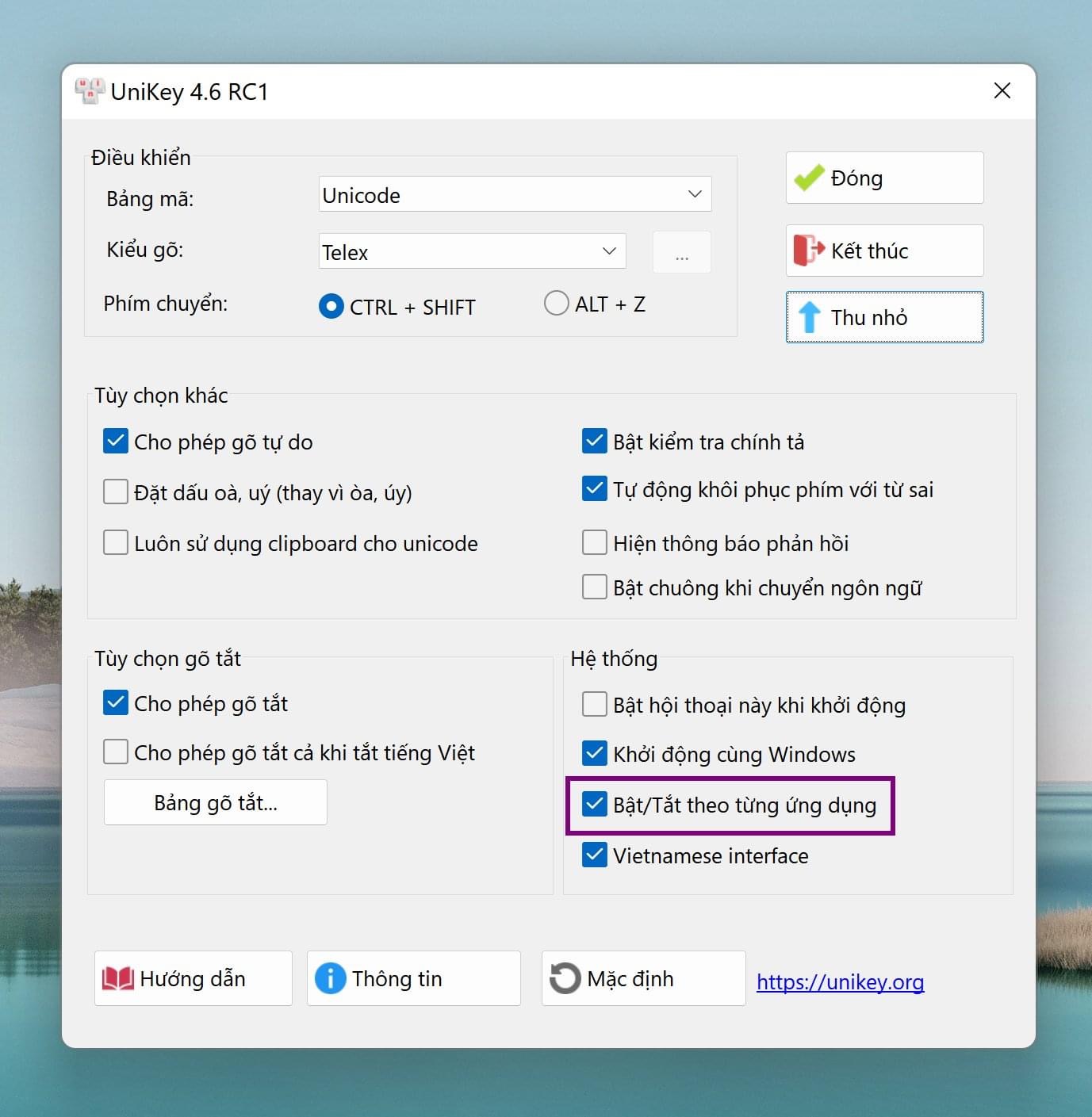 UNIKEY PHÁT HÀNH PHIÊN BẢN UNIKEY 4.6 RC1: BỔ SUNG CHỨC NĂNG